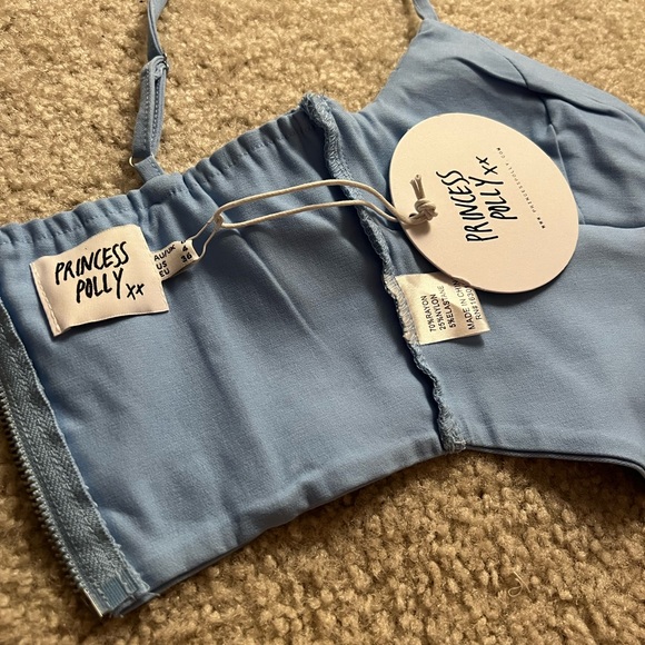 Princess Polly Jorja Top Blue - Picture 6 of 8